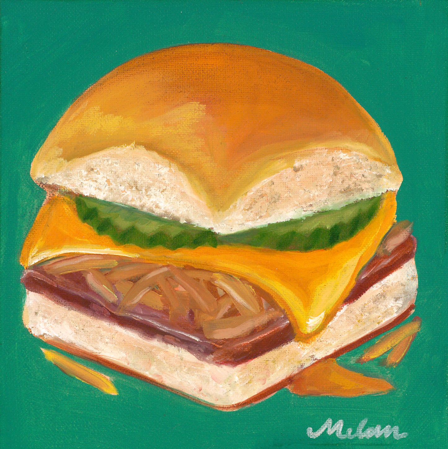 White Castle Burger Original Canvas