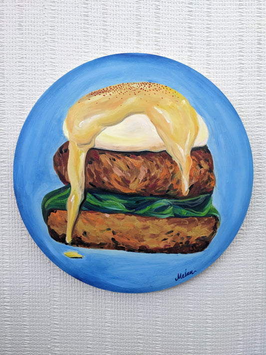 Crab Cake Benedict --Original Canvas