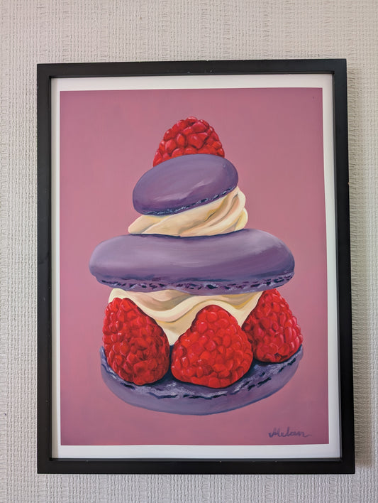 Raspberry Macron- Print