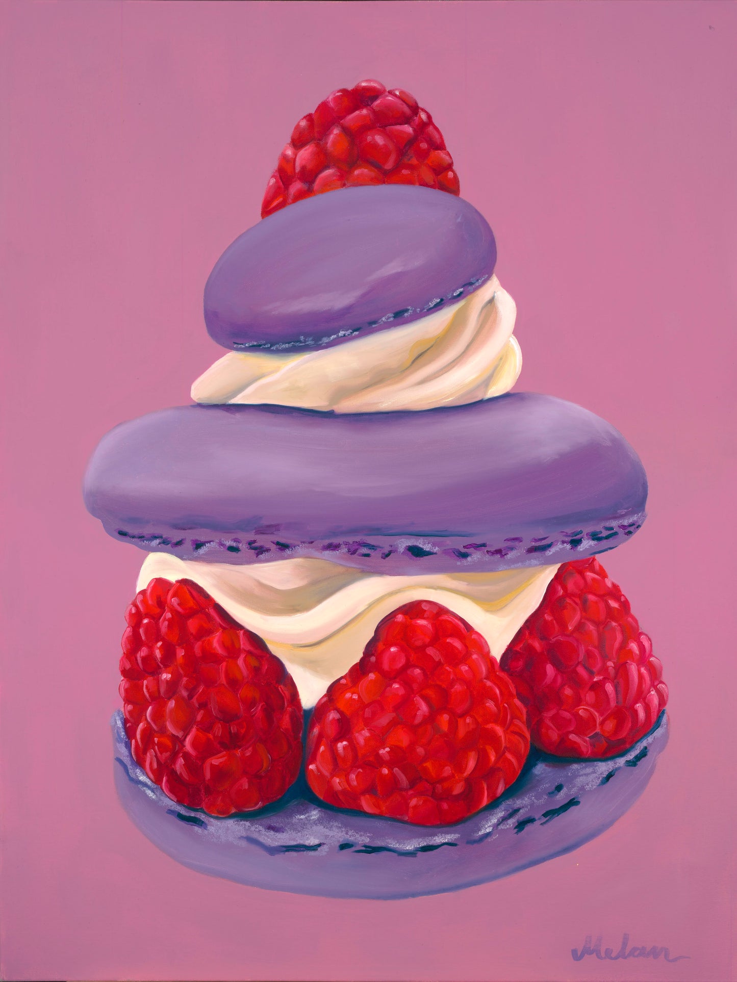 Raspberry Macron- Print